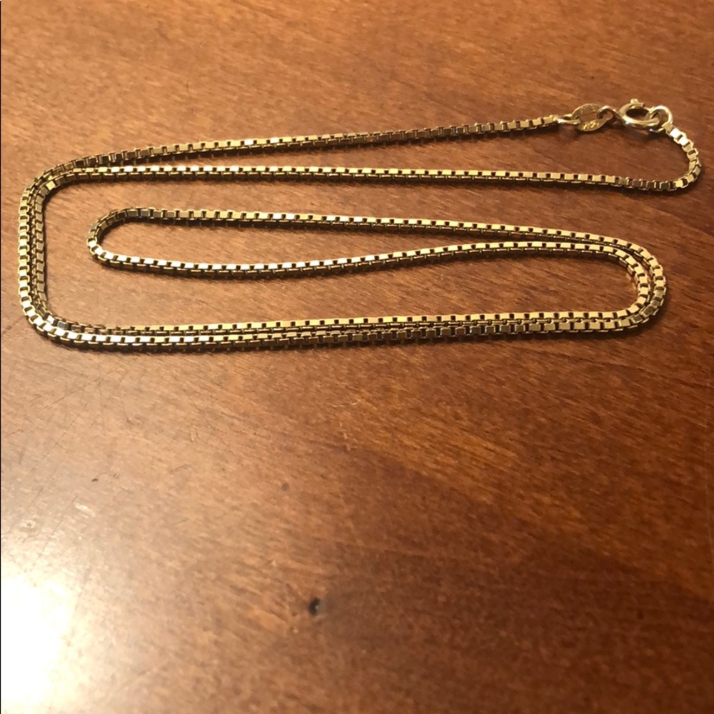 14KT box chain necklace - Picture 3 of 3
